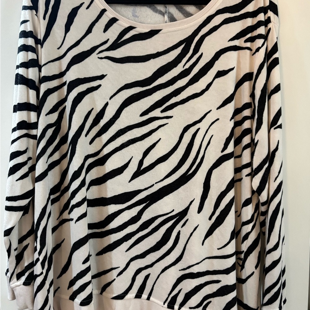 Zebra Print Women's Top 1X